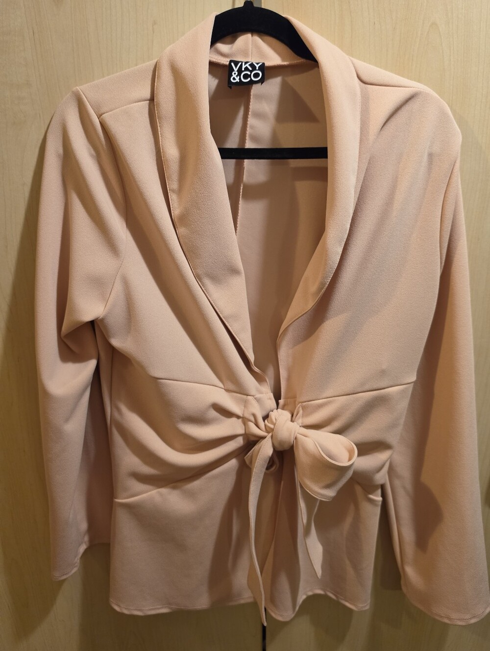 VKy & Co Peach Tie-Front Blouse